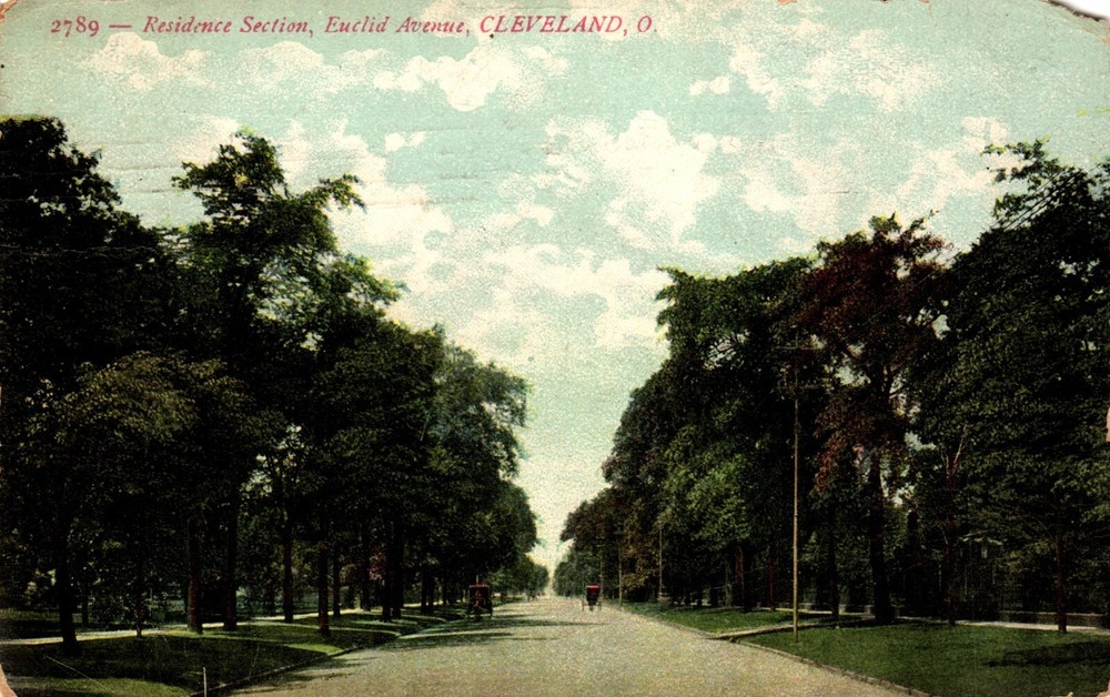 Postcard residence section Euclid Ave., Cleveland Ohio