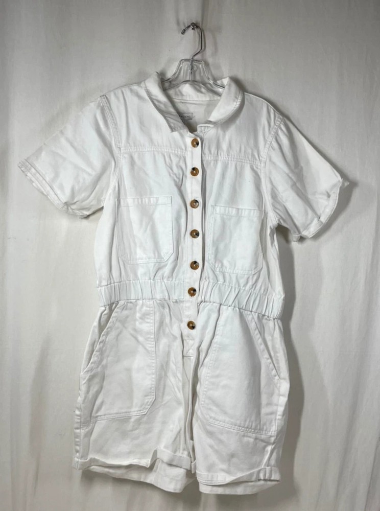 NWT Gianni Bini Women's White Denim Button-Down 