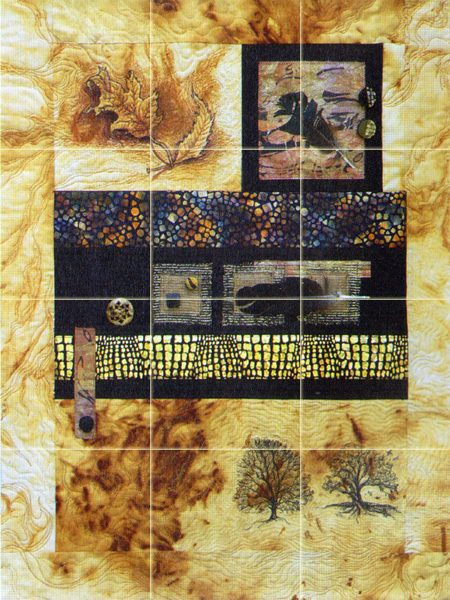 Art Abstract Forest Leafs Colorful Mural Ceramic Backsplash Bath Tile #1570-image