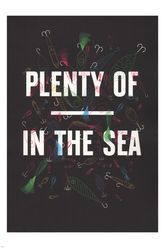 plenty of -----  in the sea vintage ART poster 20x30  prized RARE ART