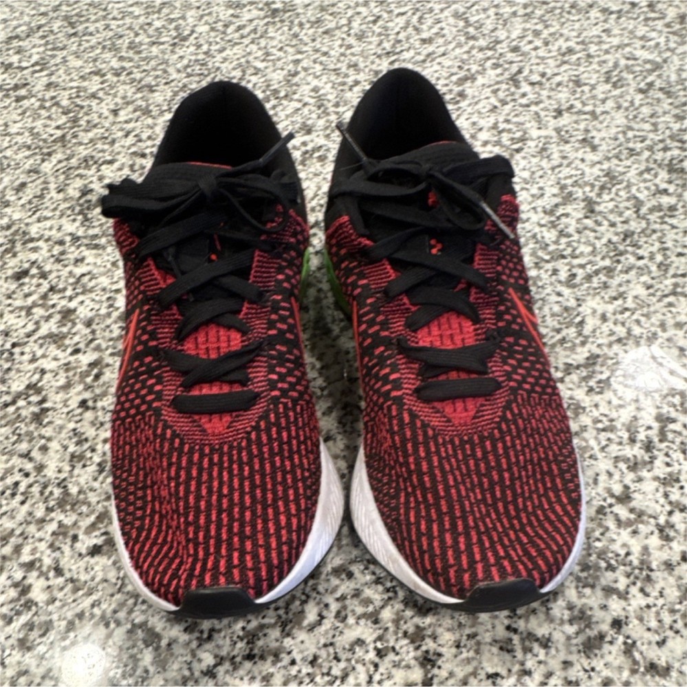 Nike React Infinity Run Flyknit Black Red Green Men's Sneaker CT2357-006