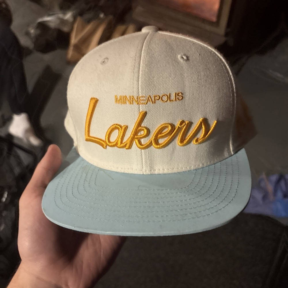 Minneapolis Lakers Mitchell & Ness MPLS Cap Hat Snapback Blue NBA Los Angeles LA