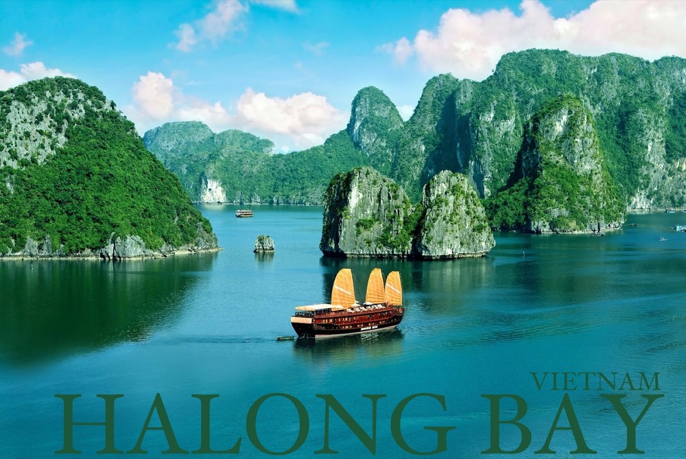 5873.Halong bay.vietnam.boats.travel.tourism.POSTER.Decoration.Graphic