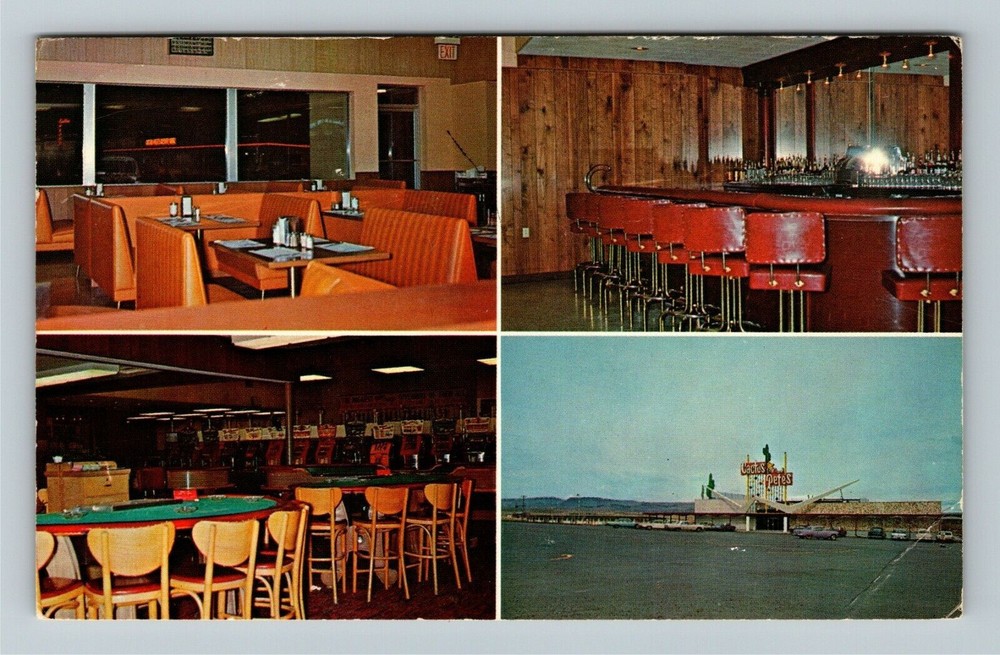 Jackpot NV-Nevada, Cactus Pete's Motel, Casino Vintage Souvenir Postcard