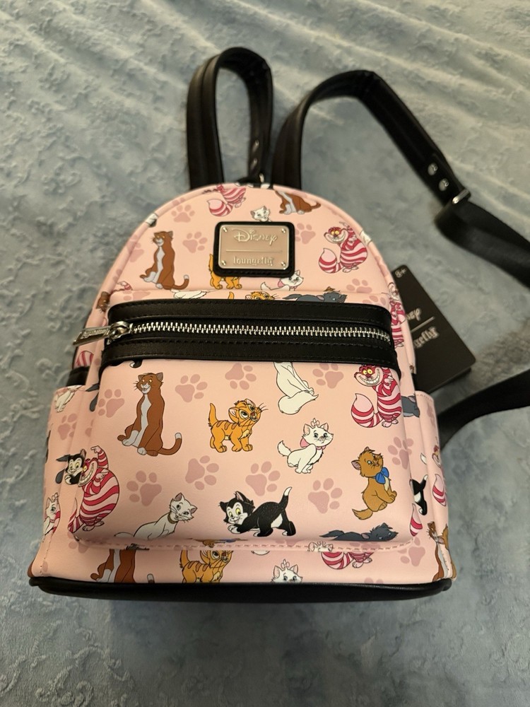 Disney Loungefly Mini Backpack Cats Pattern
