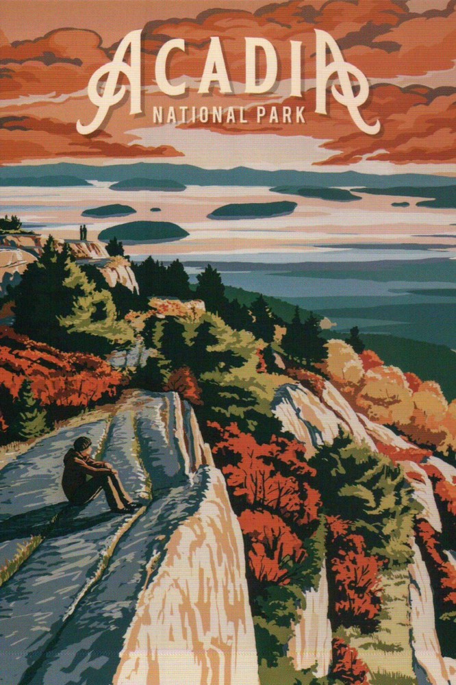 Acadia National Park Maine, Trees etc., 14th NP Est. 1919 ME --- Modern Postcard-image