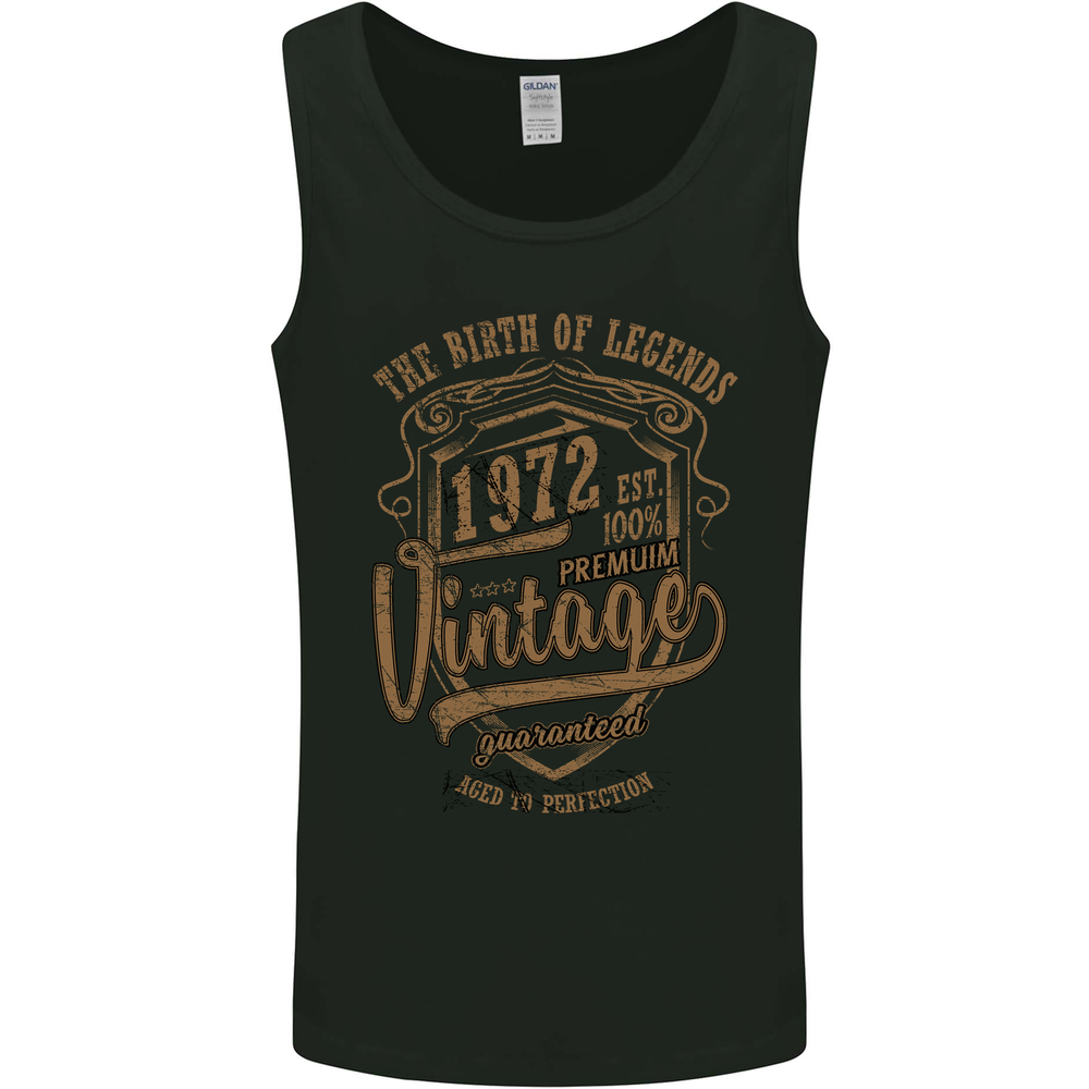 Birth of Legends 53rd Birthday 1972 Mens Vest Tank Top