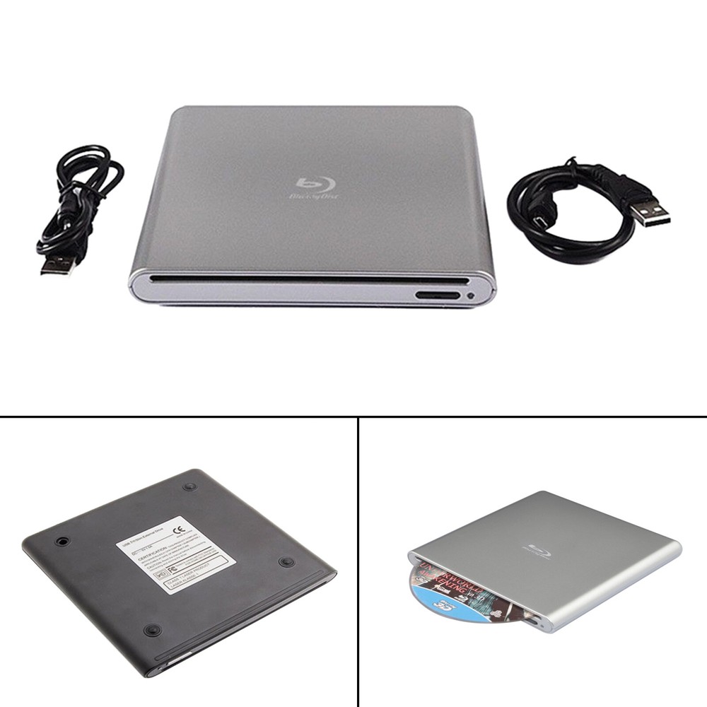 Portable External USB 3.0 DVD RW CD Writer Drive by BD Burner