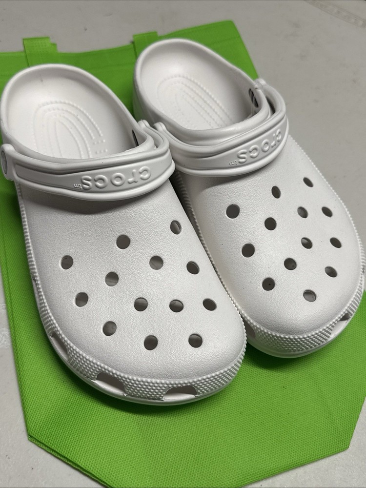 Original 🔥 Crocs classic clog With Tags 🏷️ White 11 Mens Fast Shipping.