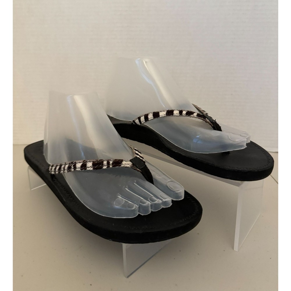 Reef Skyla Safari Premium Leather Sandal Flip Flop US 9 Arch Support Comfort