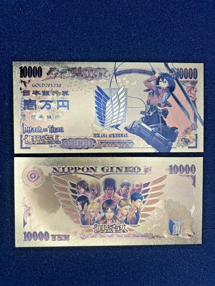 Mikasa Ackerman - 24k Gold Foil Banknote - Attack On Titan Anime