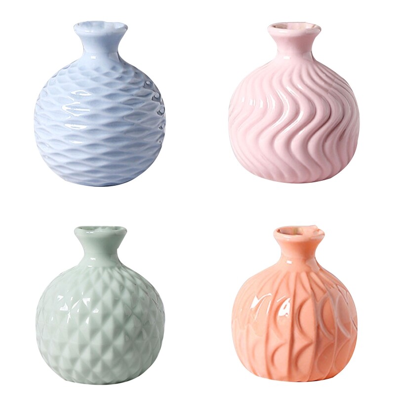 Flower Vase Home Desk Decoration Ceramic Flower Pot Flower Basket Nordic Vases