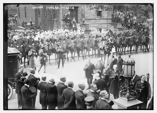 William Jay Gaynor Funeral,procession,spectators,September 20,1913,horses