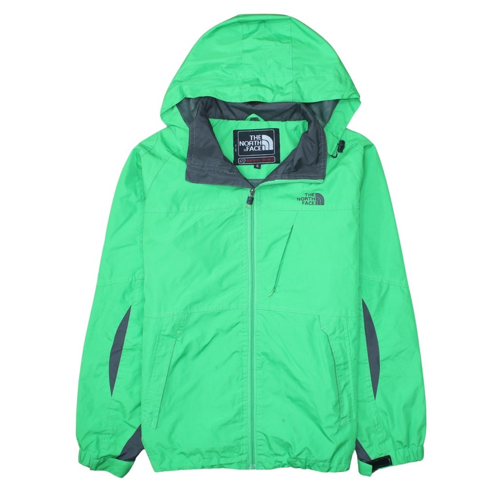 The North Face Mens Windbreaker Jacket Green Summit Series Hooded Zip Pockets XL