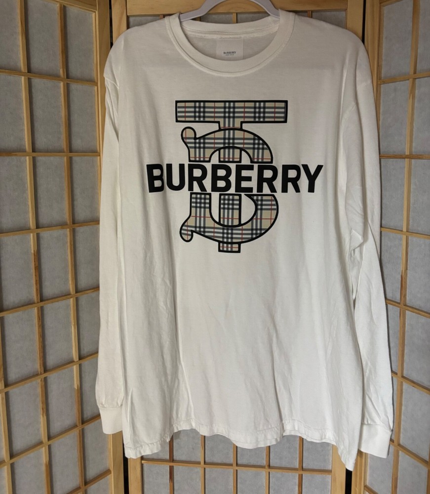 Burberry white long sleeve mens XL shirt NWOT