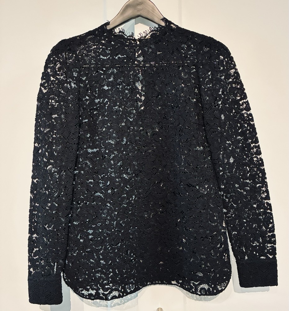 Saint Laurent 🖤 34 XS Timeless Black Lace Blouse