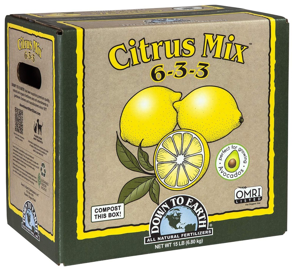 Down to Earth Organic Citrus Fertilizer Mix 6-3-3, 15 lb