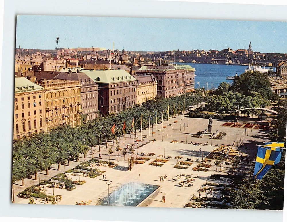 Postcard Kungsträdgården Stockholm Sweden