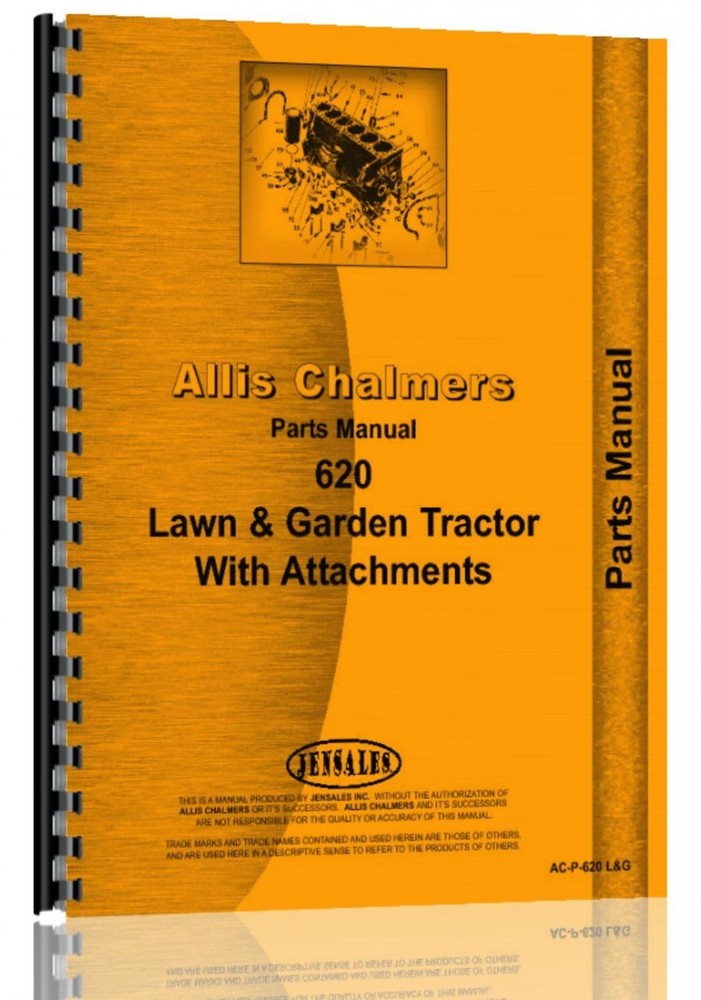 Allis Chalmers 620 Lawn Tractor Parts Manual AC-P-620 LandG