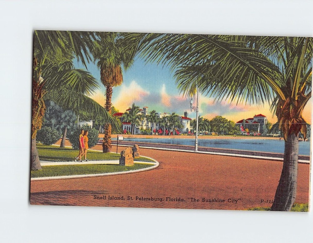 Postcard Snell Island The Sunshine City St. Petersburg Florida USA