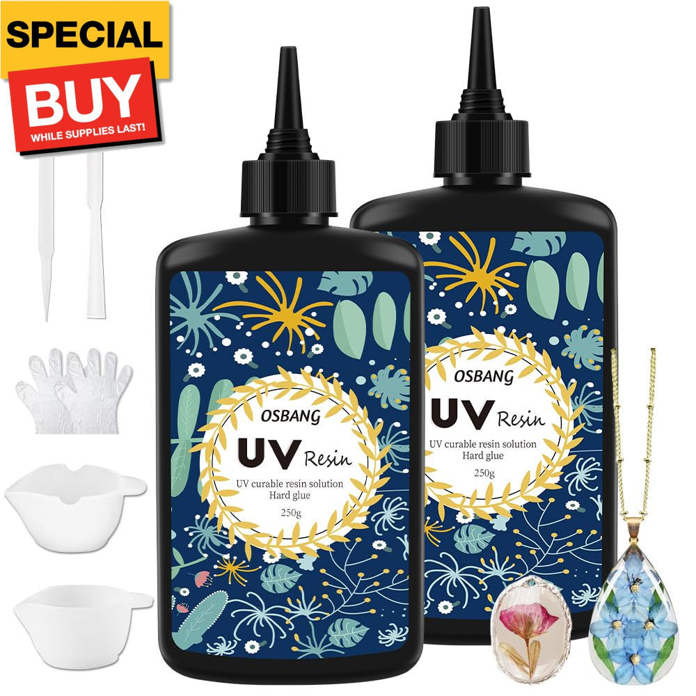 500g Crystal Clear Solar UV Resin with Upgraded Hard Cure Formula-image