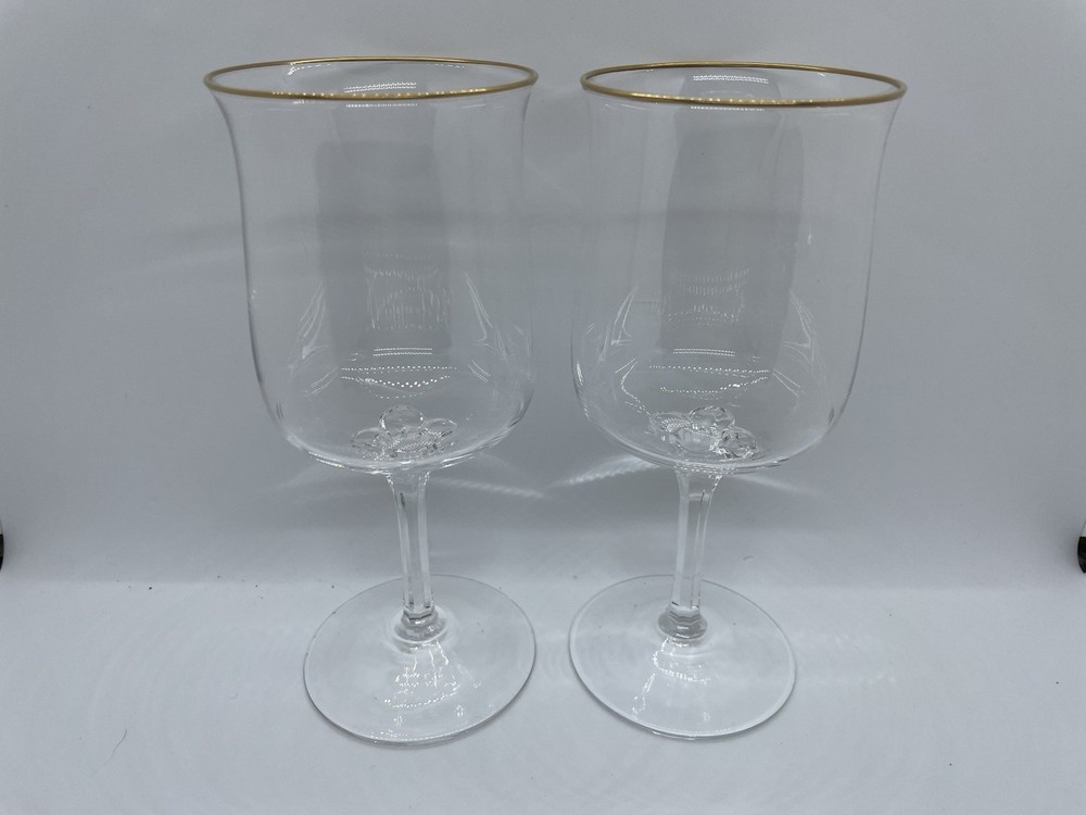 Set of 2 Lenox Intrigue Water Goblets, 7 1/8”