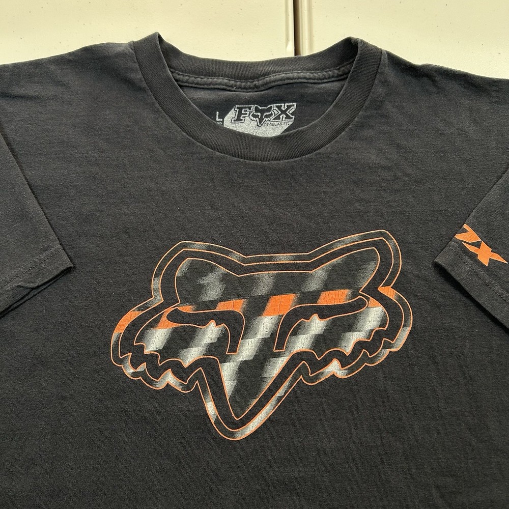 y2k Fox Racing BMX Logo Graphic Shirt Men's Size Large Moto Grunge Biker Skater