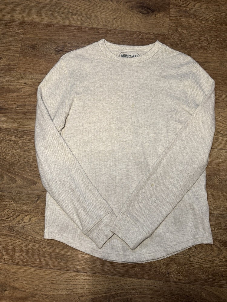 American Eagle Men’s XS Long Sleeve Beige Thermal