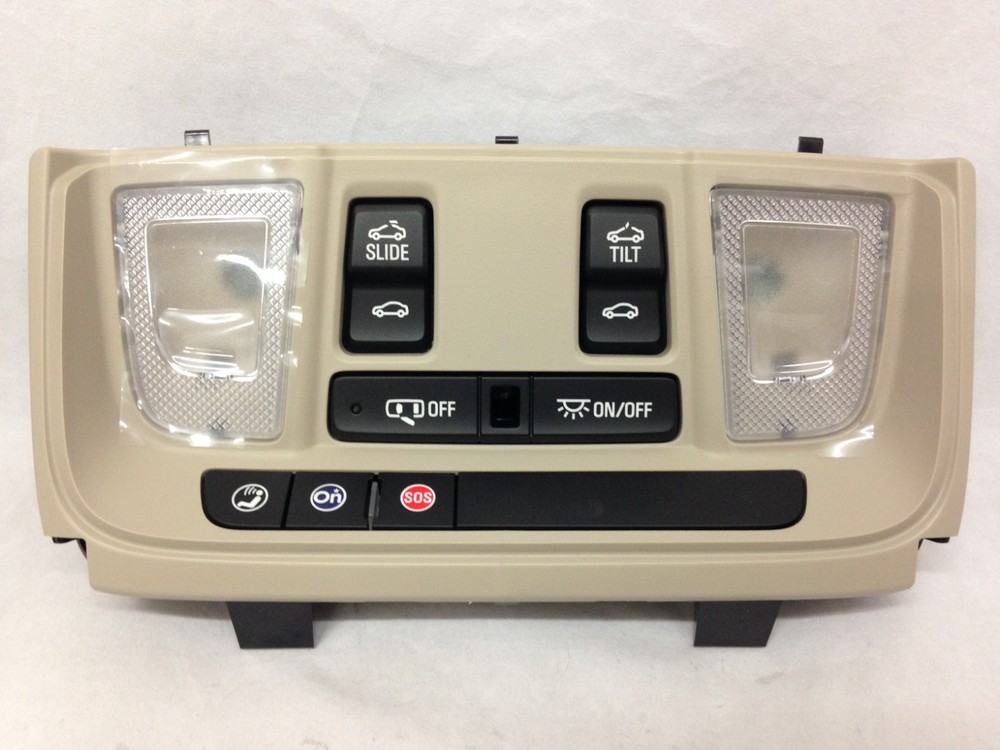 Acadia overhead console switch and light assembly. OnStar, Sunroof. Shale-image