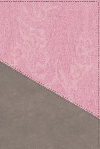 NIV, Personal Size Bible, Large Print, Leathersoft, Pink/Gray, Red Letter, Comfo