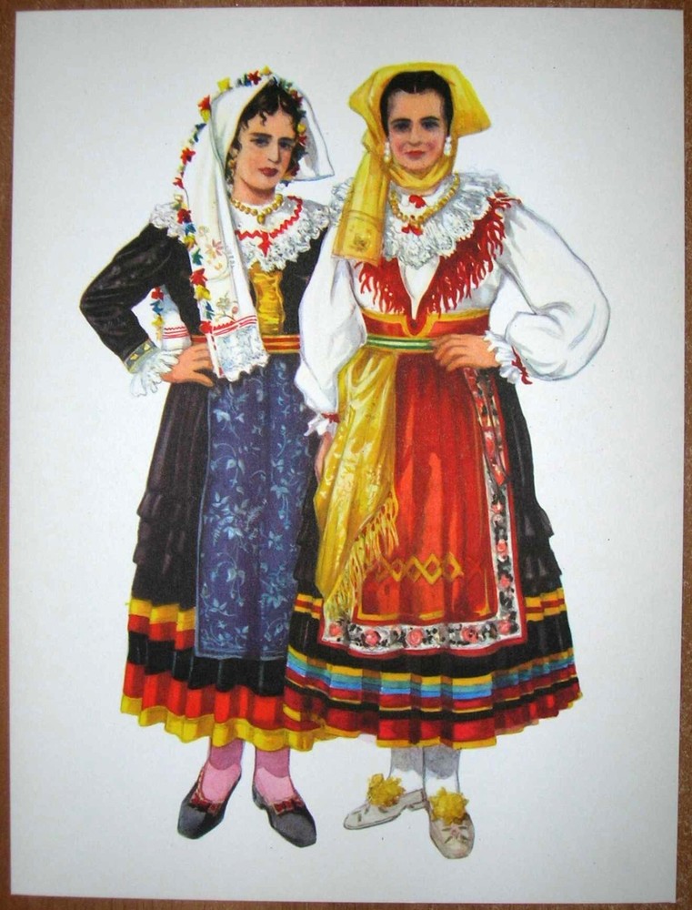 Croatia Dobrinj Krk Folk Costume Traditional Outfit IV/11