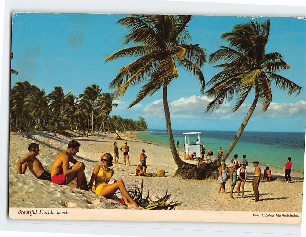 Postcard Beach Scene in Florida USA
