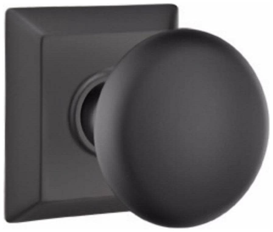 Emtek 8531P Providence Black Double-Sided Dummy Door Knob Set