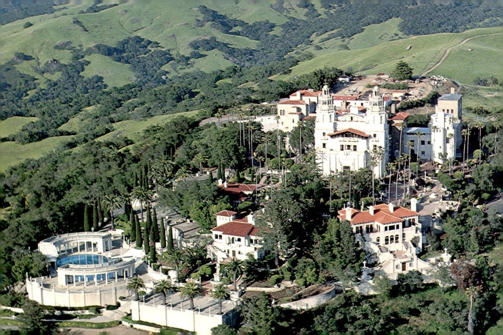 Aerial View of Hearst San Simeon State Historical Monument, California Postcard