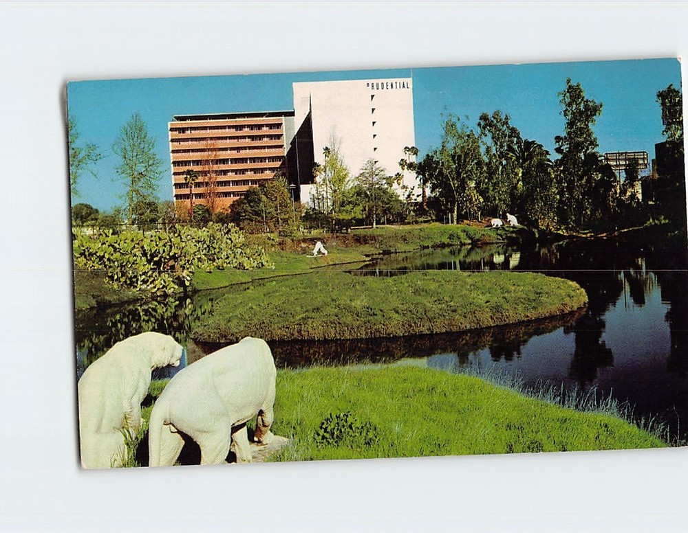 Postcard La Brea Tar Pits Hancock Park Los Angeles California USA North America