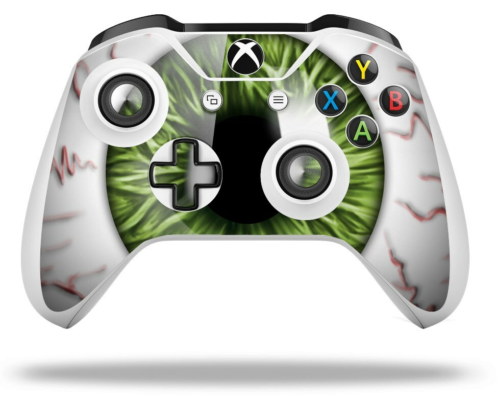 Skin for XBOX One S / X Controller Eyeball Green Vinyl Decal