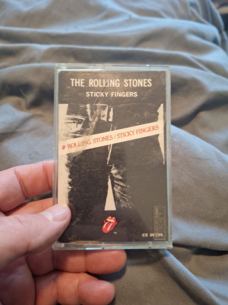 The Rolling Stones Sticky Fingers Cassette Tape 1971 CS 39105 Rock n Roll
