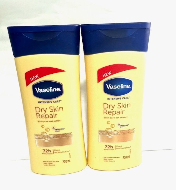 Vaseline Intensive Care Dry Skin Repair With pure oat extract ( 2 Pack ) 200 ml