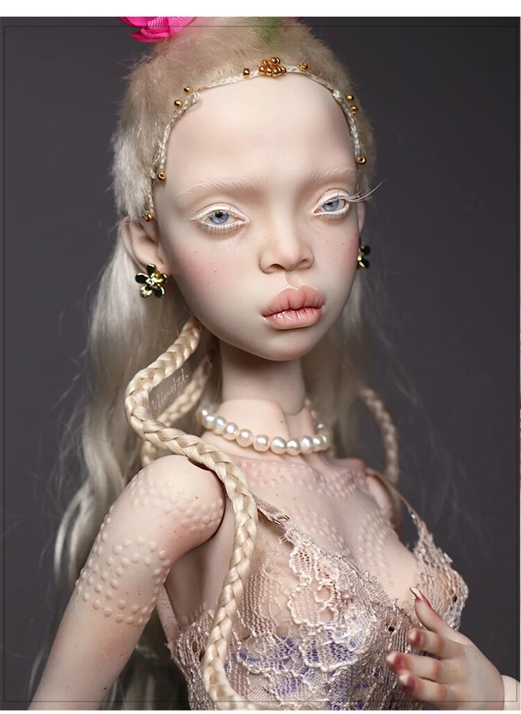 1/4 BJD Doll Face Makeup Pretty Girl Resin Nude Russian Popovie Sisters Owl Toys