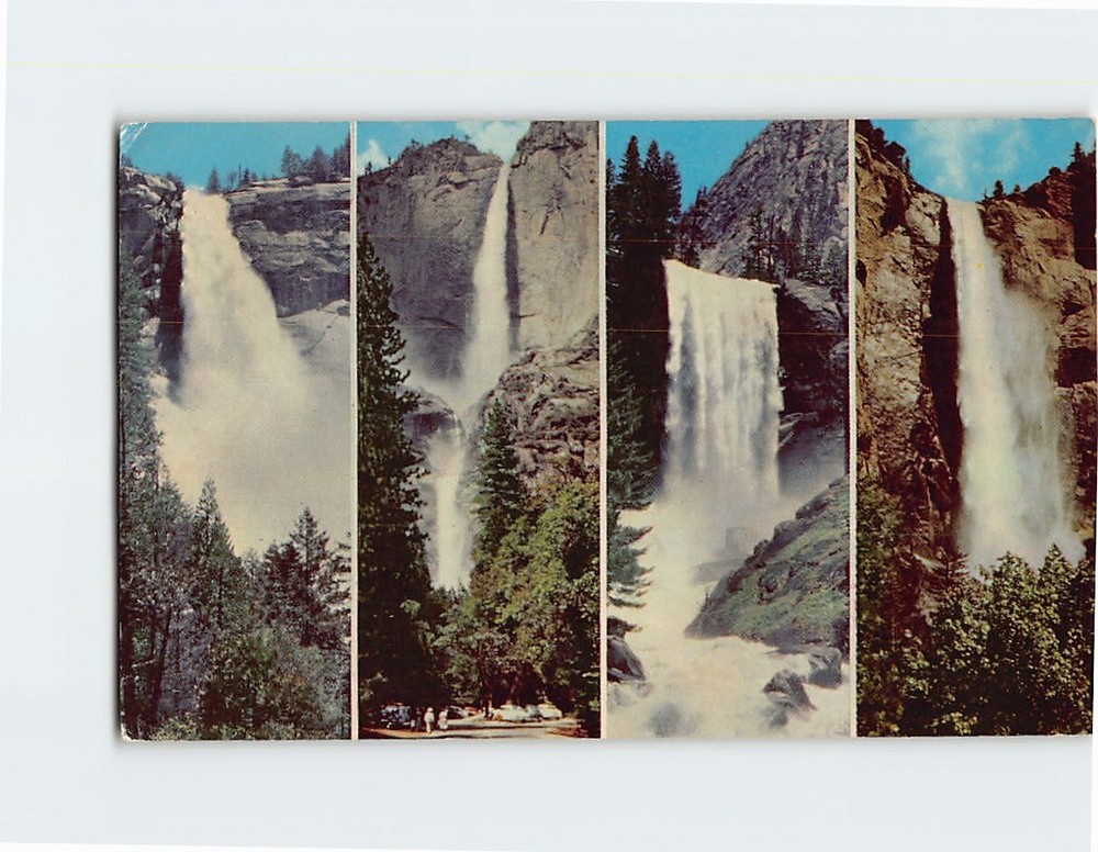 Postcard The Four Falls Yosemite National Park California USA