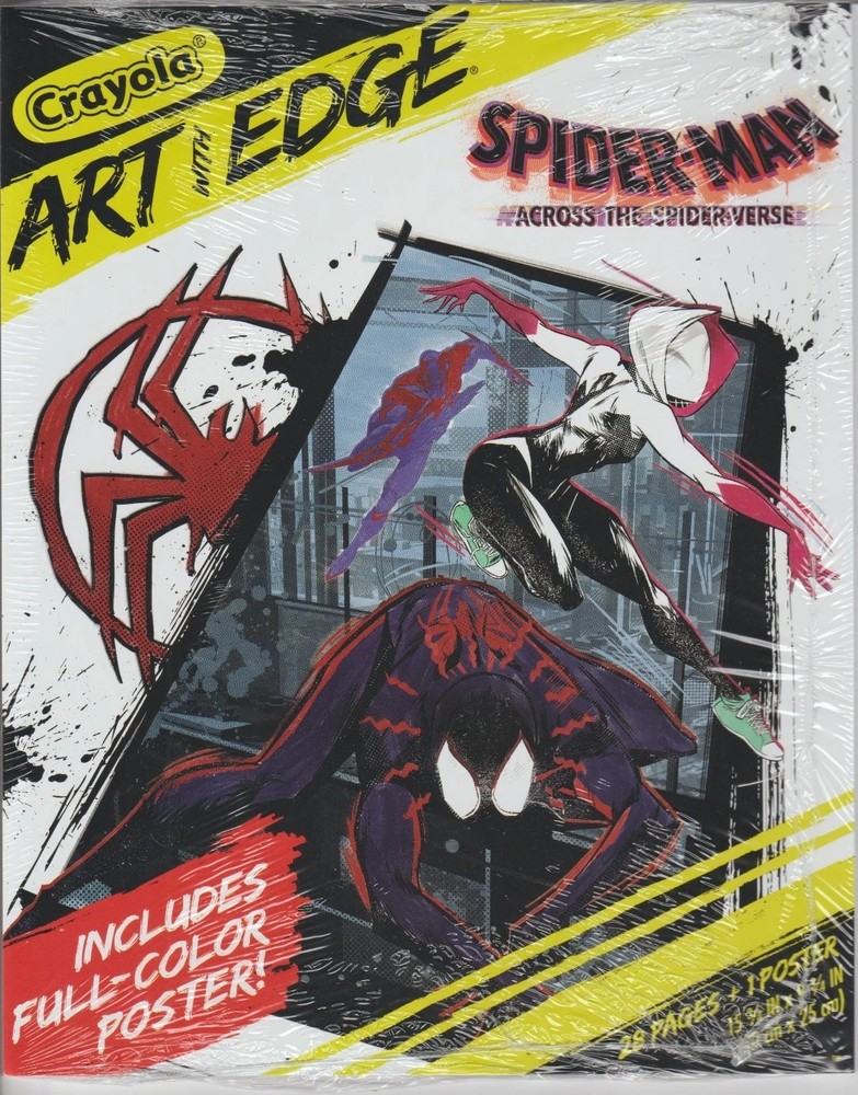 Spiderman Across the Spider Verse Crayola Art With Edge Coloring Book New/Sealed