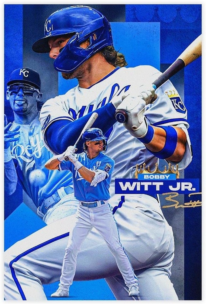 Bobby Witt Jr. Poster 24x36 Baseball Wall Art Print Home Decor Unframed
