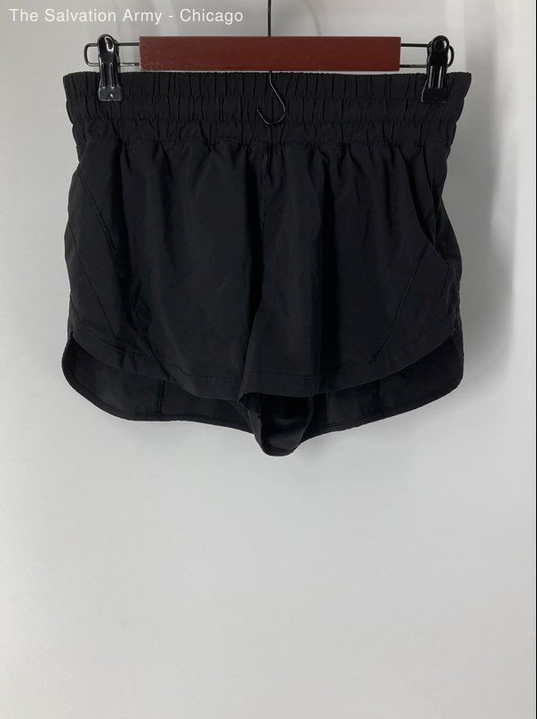 Lululemon Womens Black Elastic Waist Pull-On Athletic Shorts Size Small