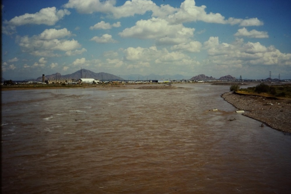c1960's 35mm Slide Film, Salt River Phoenix Arizona Industrial Landscape Tower