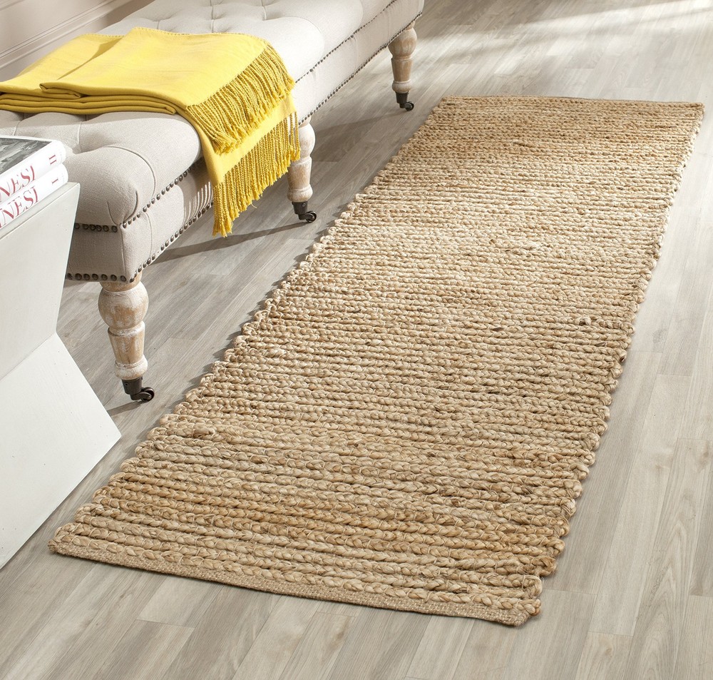Cape Cod Handmade Braided Jute Runner Rug 2x18 Natural Fiber Floor Mat