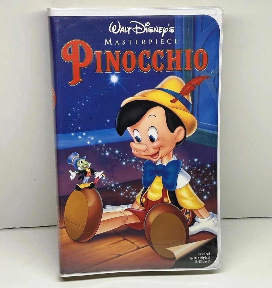 Pinocchio VHS Disney Video Tape Masterpiece Collection VTG Clamshell Nearly New!