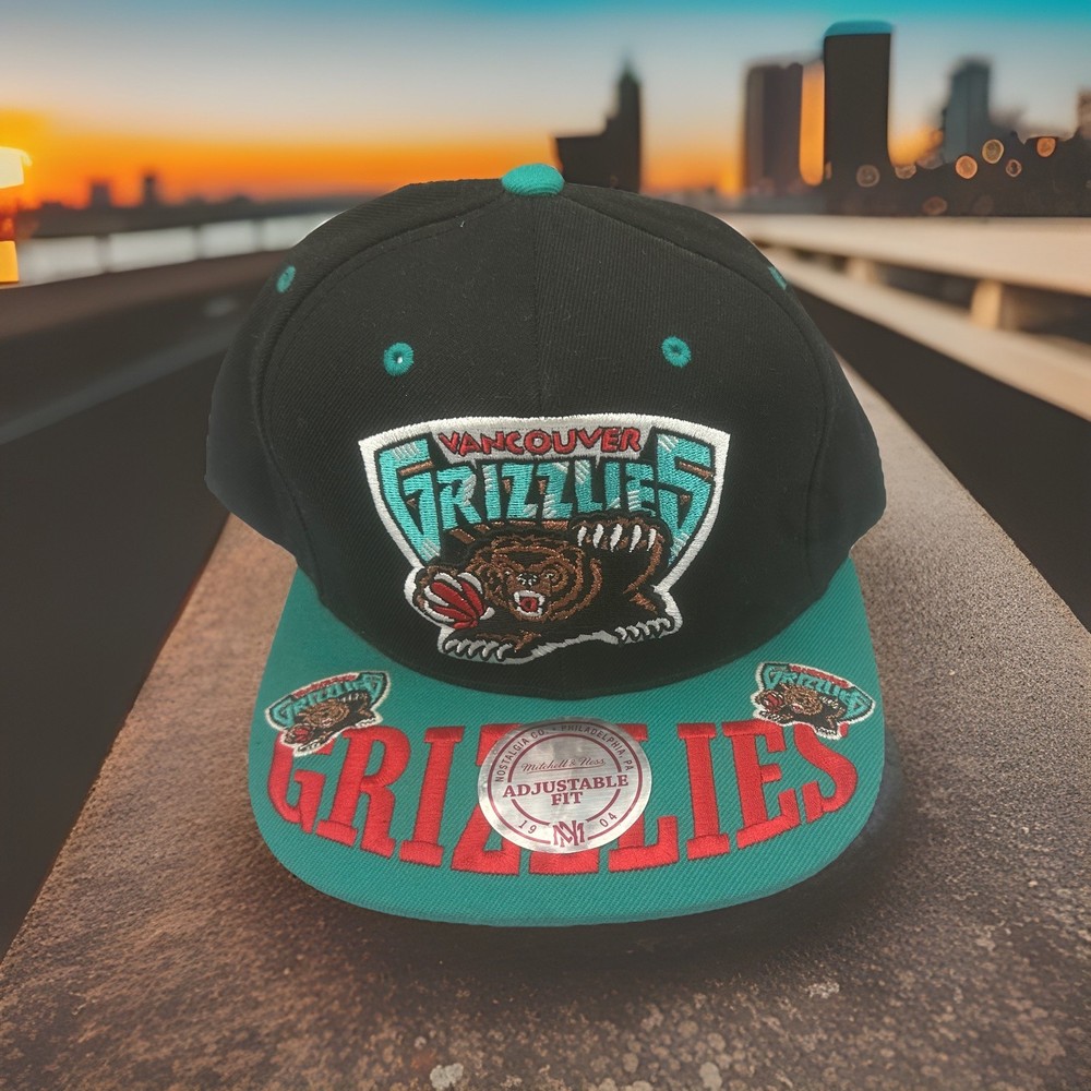 Vtg Vancouver Grizzlies Mitchell&Ness SnapBack OSFM hat cap throwback unisex ￼