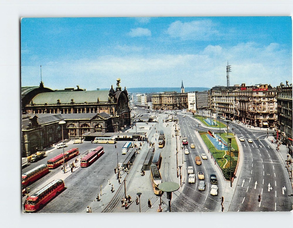 Postcard Am Hauptbahnhof Frankfurt Germany
