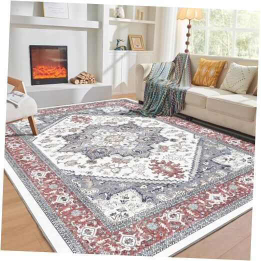 8x10 Soft Washable Non-Slip Area Rugs for Home Comfort  