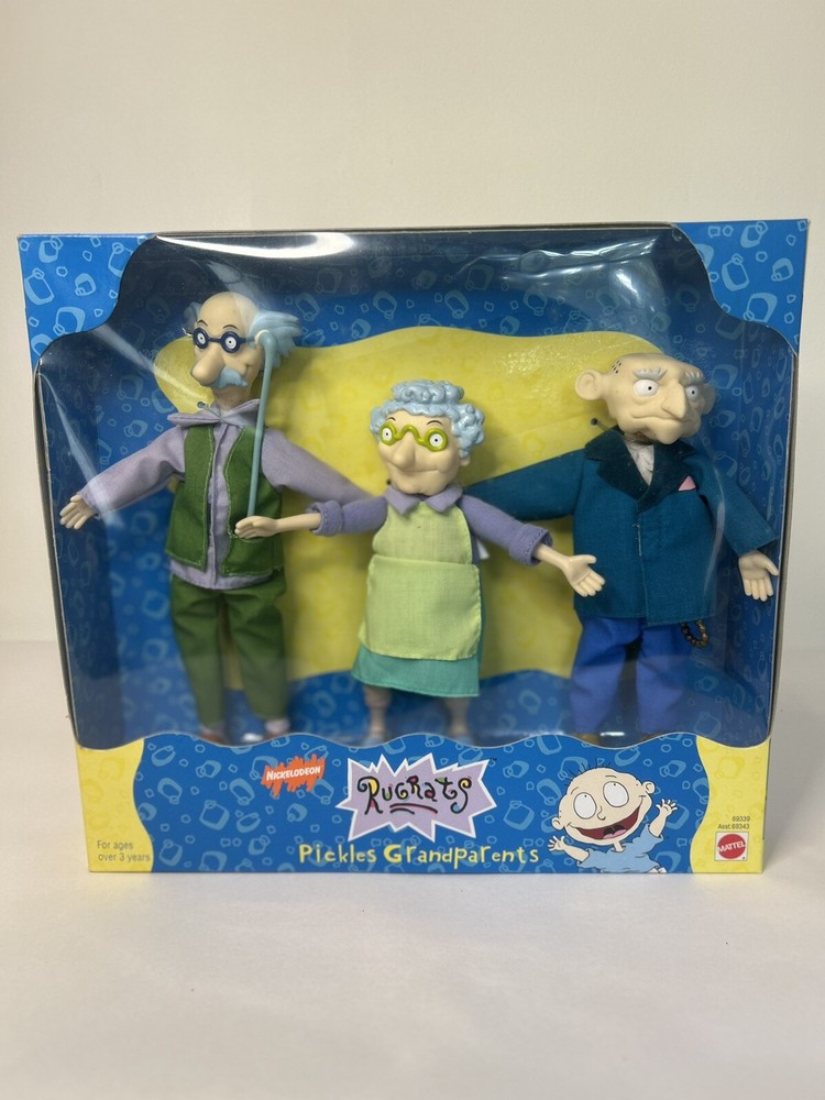 Nuevo 1998 Nickelodeon Rugrats Pickles Abuelos Peluche Personaje Figuras Mattel-image